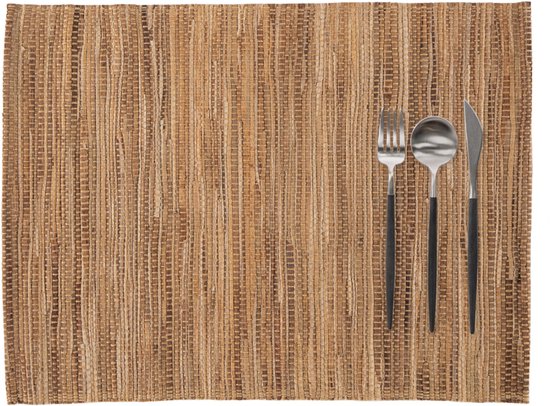 Tiseco - Set de table ASTER - SET/6 - jacinthe d'eau - 30x45 cm - Rectangle, taupe