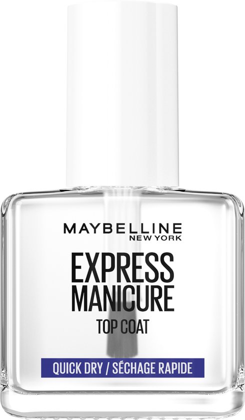 Maybelline New York - top coat Express Manicure Séchage Rapide- Pour un fini brillant et longue durée- 12mL