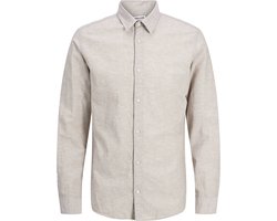 JACK&JONES JJEBREEZE LINEN BLEND SHIRT LS SN Heren Overhemd - Crockery