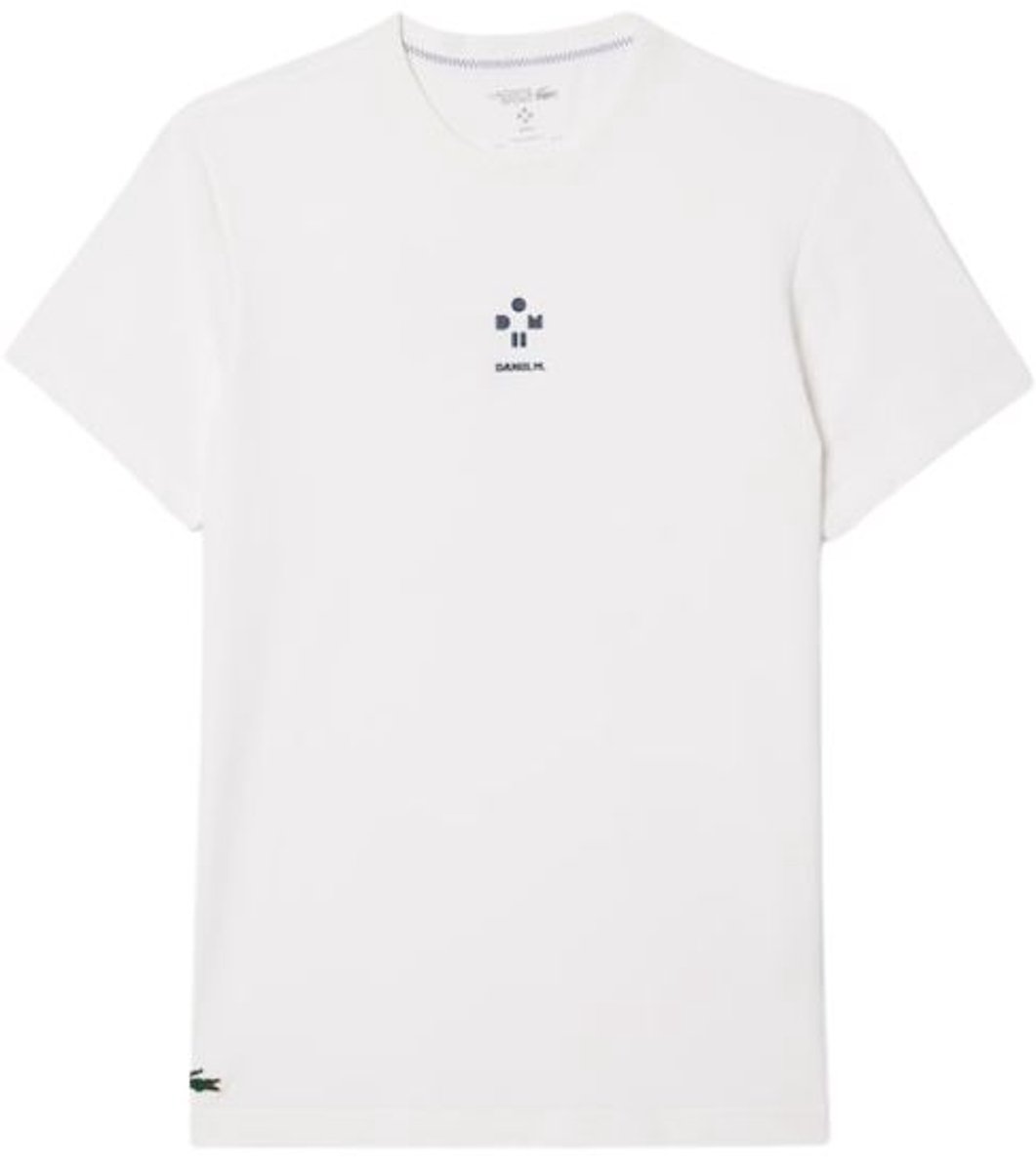 Lacoste t shirt heren Sport Danill Medvedev Wit