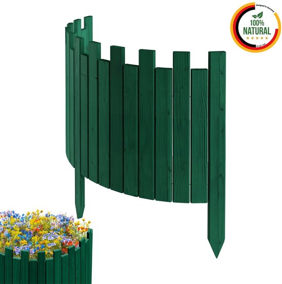 Floranica Borderrand H40 x L100 cm Naturel Graskant Hout flexibel | Hoge grenenhouten tuinafscheiding op rol, sierhek en steun voor klimplanten – naturel, ongelakt Floranica Borderrand H40 x L100 cm Naturel Graskant Hout flexibel | Hoge grenenhouten tuinafscheiding op rol, sierhek en steun voor klimplanten – naturel, ongelakt