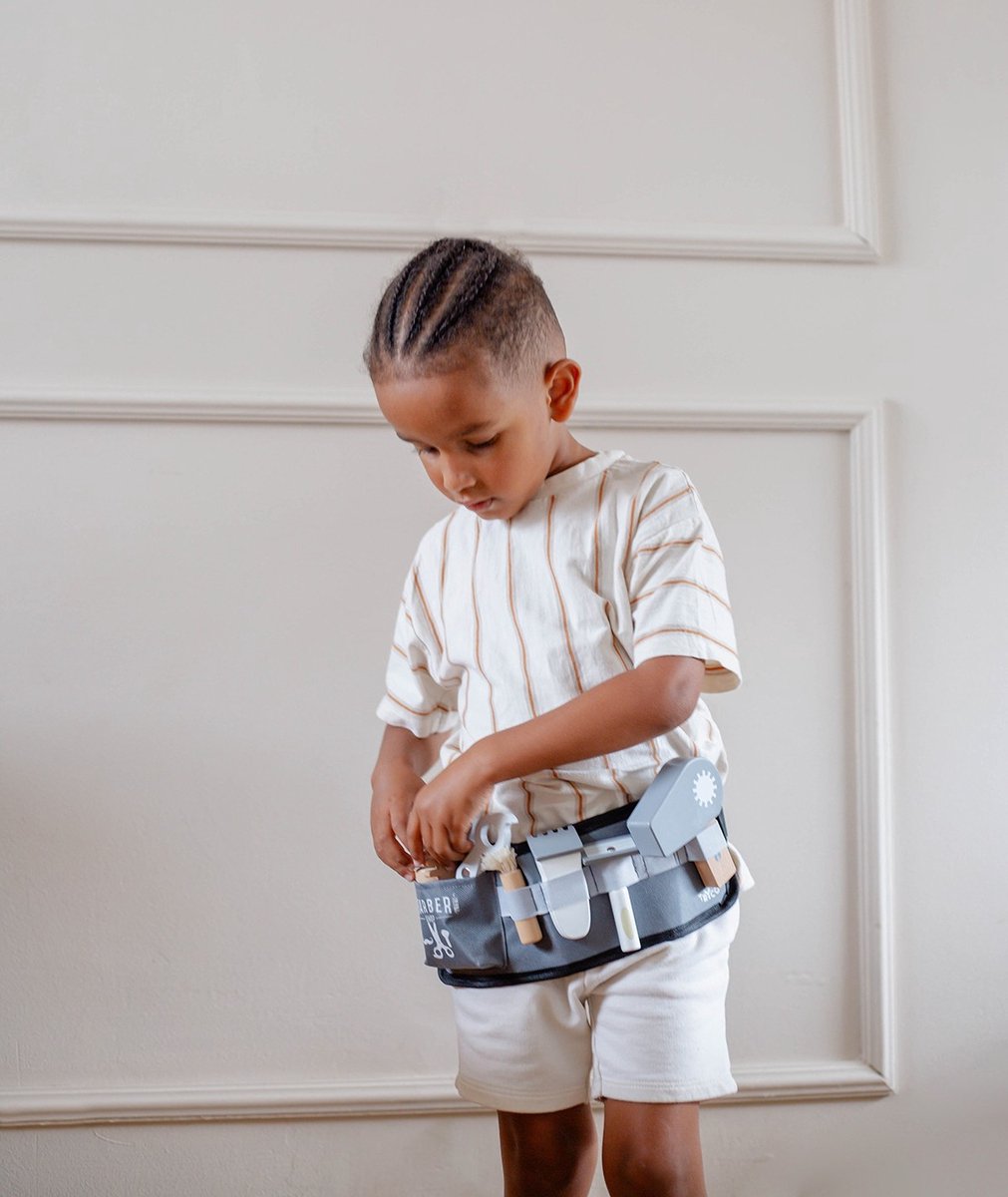 Tryco Houten Barberset - Houten Kappersset en Rollenspel - Stimuleert Fantasierijk Spel en Motoriek - Vanaf 3 Jaar Meerkleurig — afbeelding 8