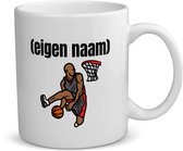 Akyol - basketbal man met eigen naam koffiemok - theemok - Basketbal - iemand die op basketbal zit - sport - bal - wedstrijdsport - verjaardag cadeau - kado - 350 ML inhoud