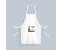 Akyol - kak dus dat je weg gaat Keukenschort - Quotes - iemand die ontslag neemt - cactus - collega's - werknemers - verjaardagscadeau - verjaardag - cadeau - afscheidscadeau - geschenk - leuke cadeau - kado - gift - 82 bij 71 cm