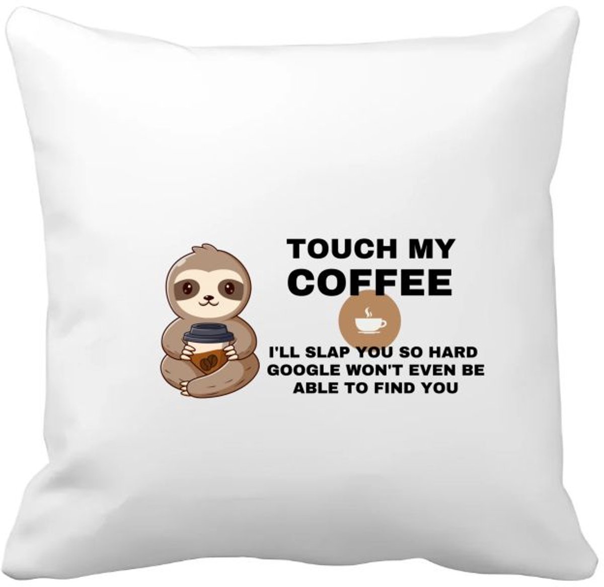 Akyol koffie Kussen hoes - Koffie - koffieliefhebber cadeau - leuke cadeau - met opdruk - coffee gift - verslaafd aan koffie - collega cadeau - 40 bij 40 cm Multicolor