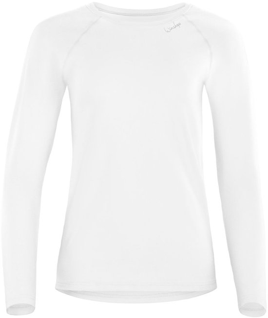 Wit Winshape sportshirt met lange mouwen, met logo.