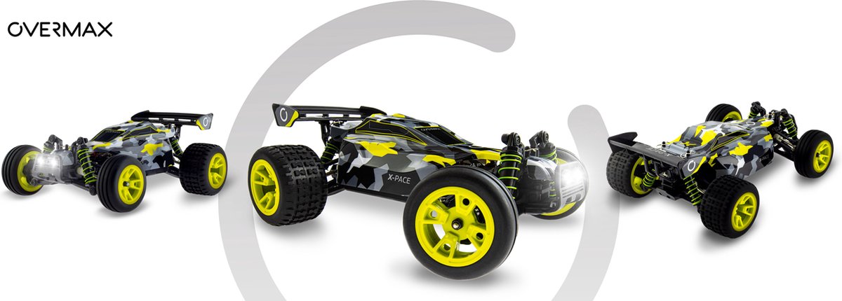 Overmax X-Pace - Bestuurbare Auto - 2 accu’s - 30 km/u - 4x4 - 1:18 - Bereik 100m - Onafhankelijke vering - LED’s - Offroad RC Auto Volwassenen & Kinderen - Afstandsbestuurbare Auto voor Buiten — afbeelding 11
