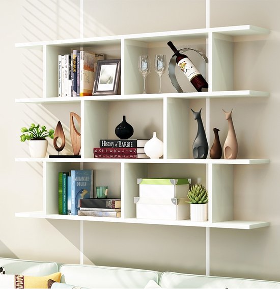 Mano Collection - Exly - Wit - 75x100x15 cm - Boekenplank en wandplank ...
