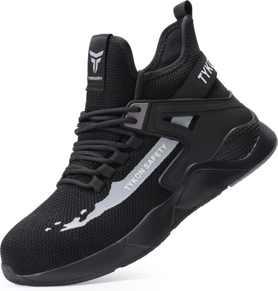 COOU Veiligheidsschoenen Heren Dames Winter Werkschoenen met Stalen Neus Veiligheidslaarzen Warm Voering Werklaarzen Lichtgewicht Antislip Zwart 40