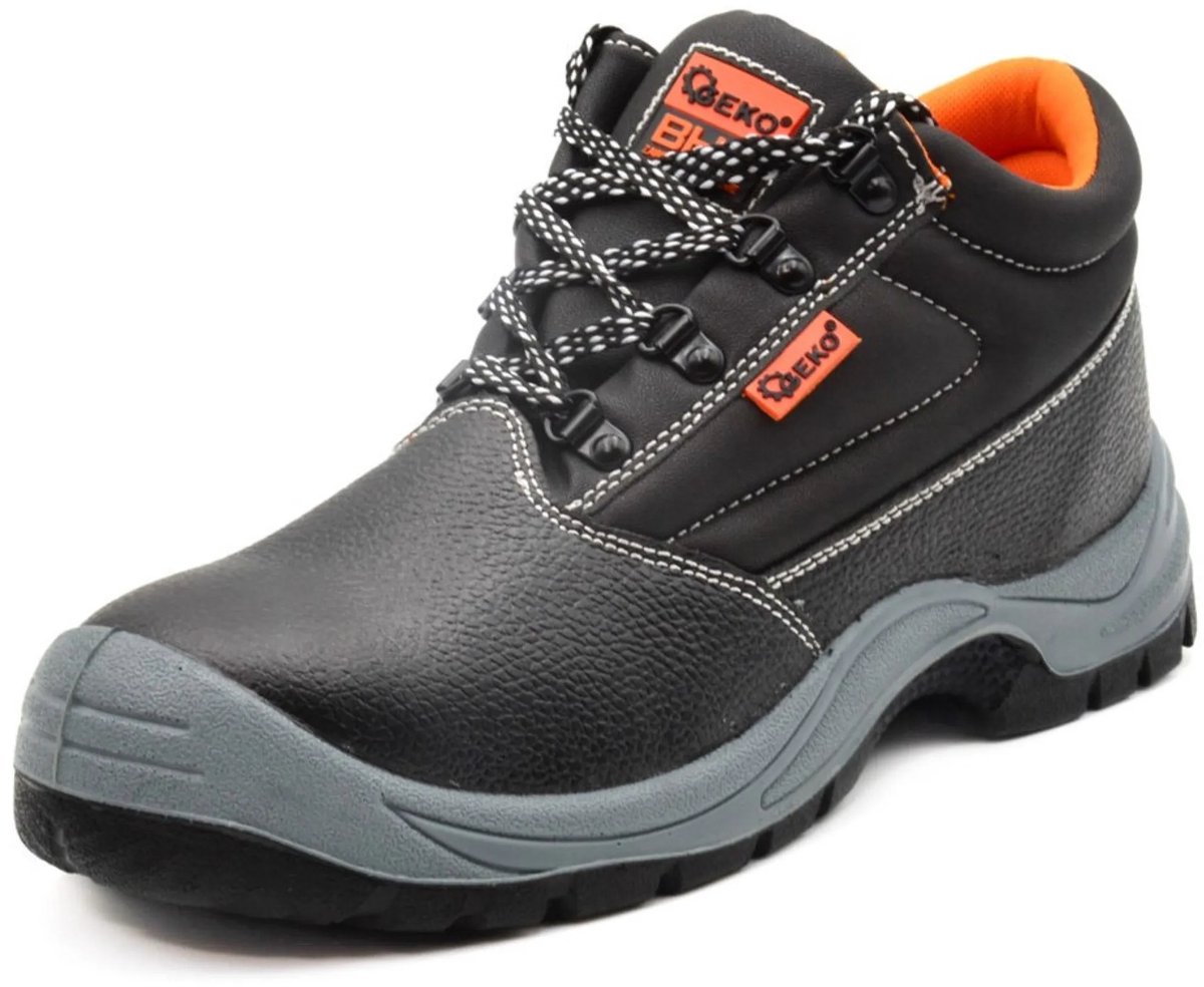 GEKO Hoge veiligheidsschoenen - S1P - Antislip & Antistatisch - Maat 39 - Zwart leer