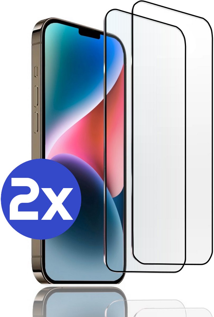 ArmorDrop Full Guard Screenprotector Geschikt Voor iPhone 14 - Gehard Glas - 2 Stuks