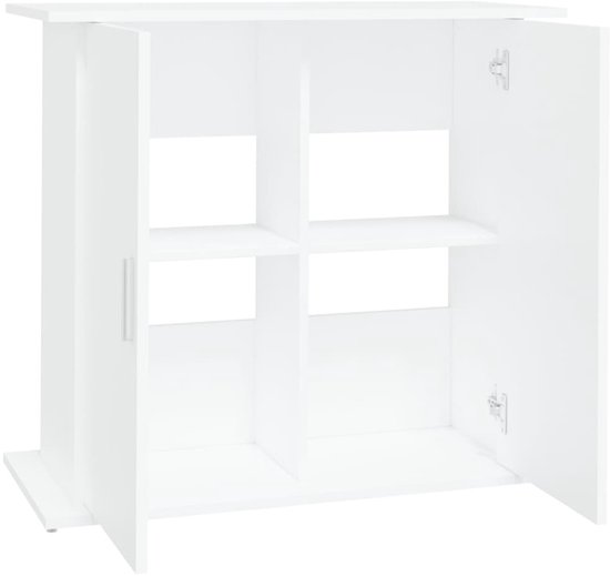 The Living Store Support pour Aquarium Bois Wit - 81 x 36 x 73 cm Support Stable et Trendy