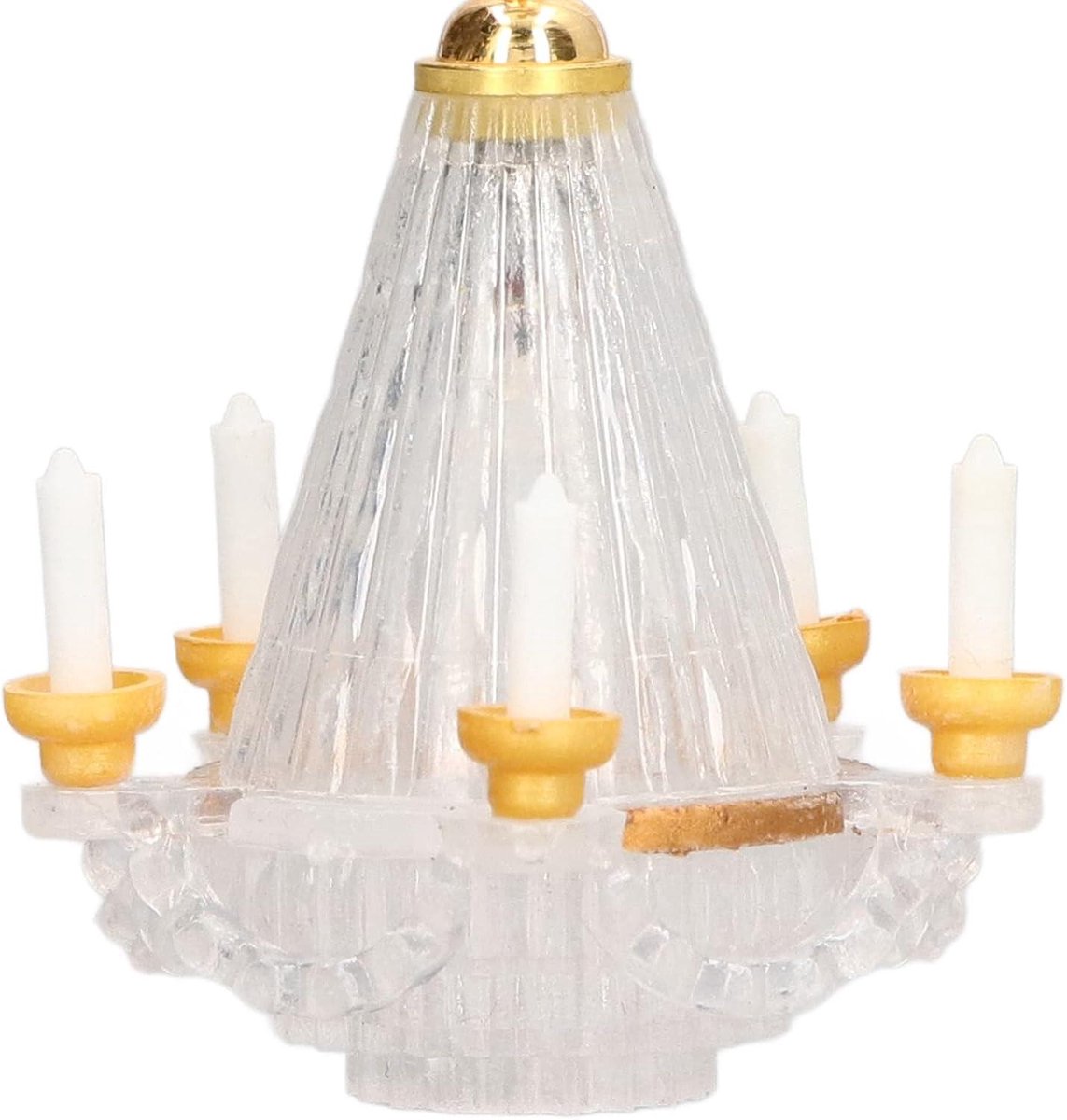 1:12 Miniatuur Kroonluchter Model - Poppenhuis Verlichting Decor (Niet Verlichtbaar), Realistische Vintage Mini Lamp, Perfect voor * Decoratie