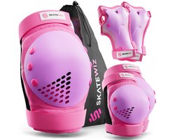 Inline Skates Beschermset Kinderen 6-delig - SMASH - Skateboard Inline Skates Rolschaatsen met Kniebeschermers, Elleboogbeschermers en Polsbeschermers