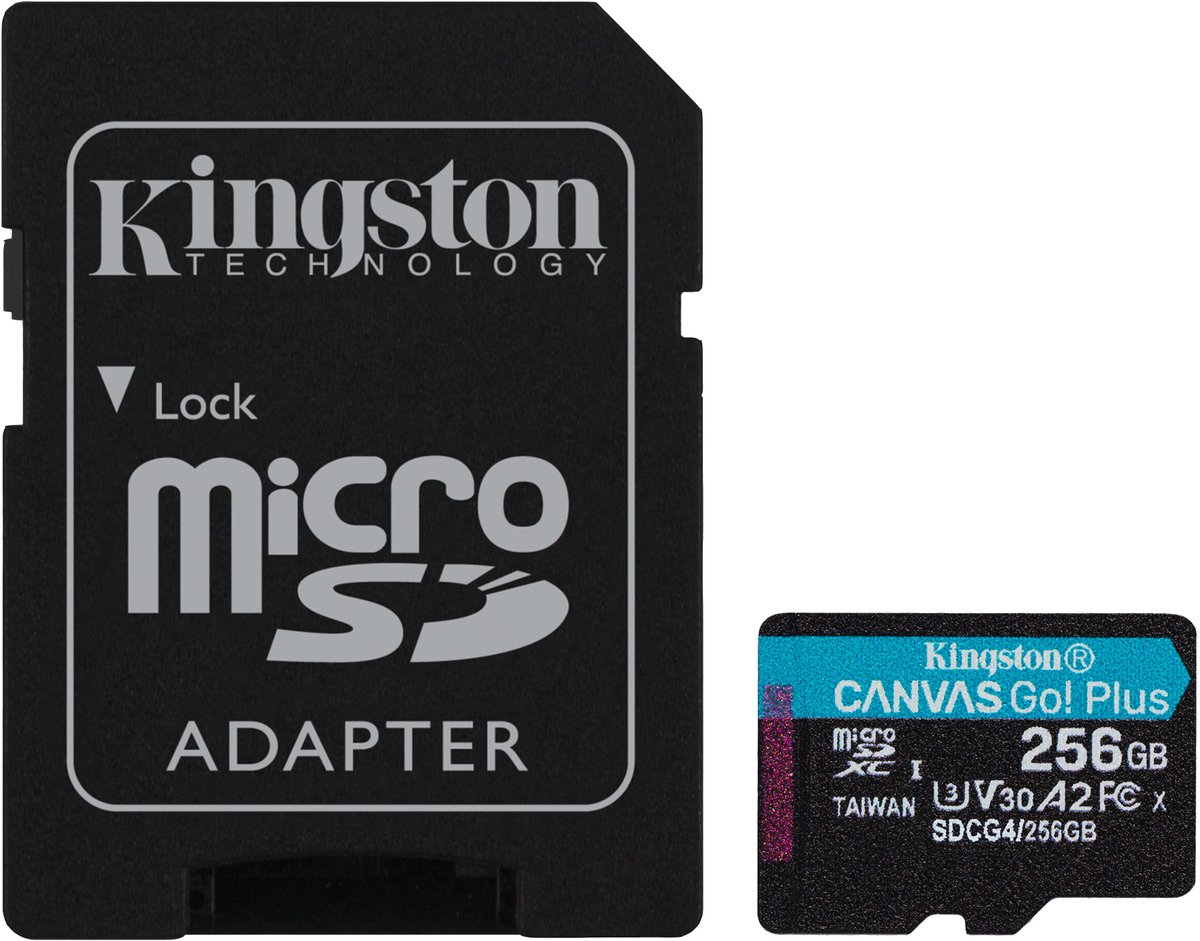 Kingston Canvas Go! Plus microSDXC 256 GB geheugenkaart