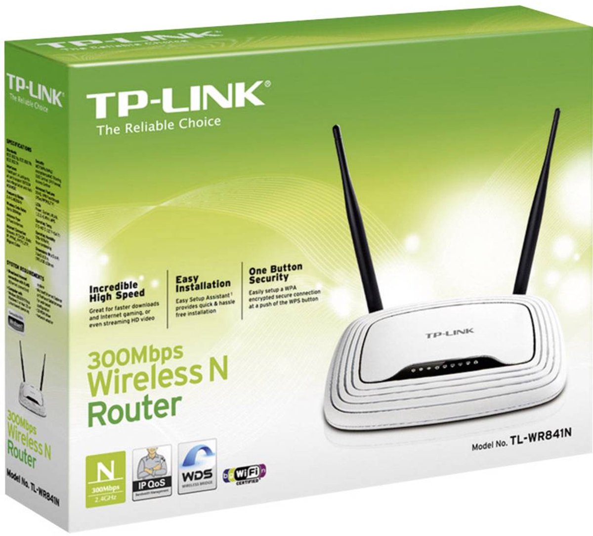 TP-Link TL-WR841N: 300 Mbps WiFi 4 router met twee antennes thumbnail 5