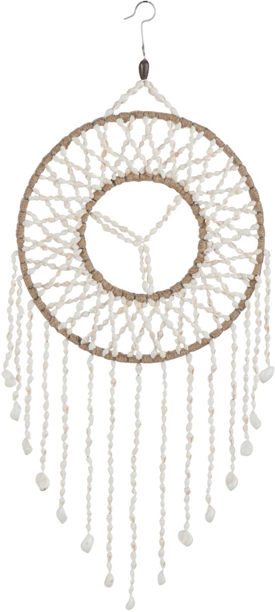 J-Line droomvanger Mandala - schelp - wit - large