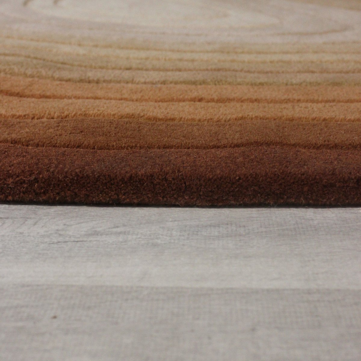 flycarpets Laagpolig Abstract Vloerkleed - Puddle Ombre Wool Ovaal - Terracotta 160x230 cm