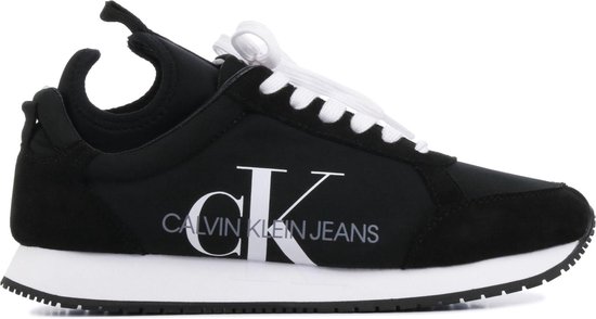 Calvin Klein Jeans Vrouwen Leren Lage sneakers / Damesschoenen Josslyn -  Zwart - Maat 37 | bol.com