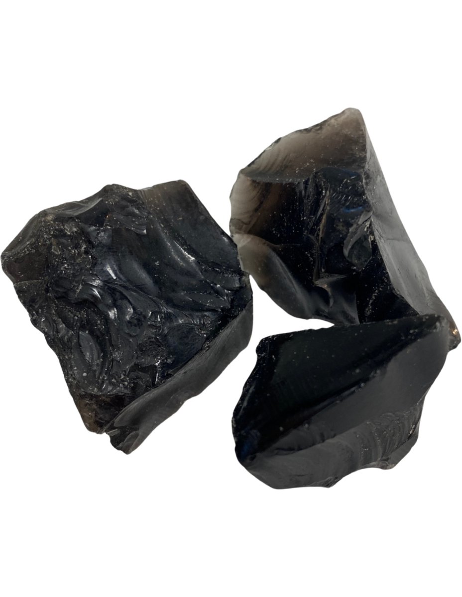 Ruben Robijn Obsidiaan zwart 100 gr. ruwe brokjes