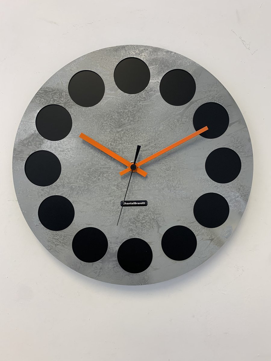 MOSACLOCK GRAY&BLACK LABEL Wandklok Modern Industrieel Design