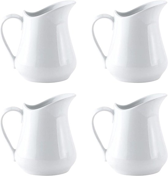 ECW Melkkannetjes | Porselein | Wit | 2cl | 12 Stuks | 31x29x50(h)mm