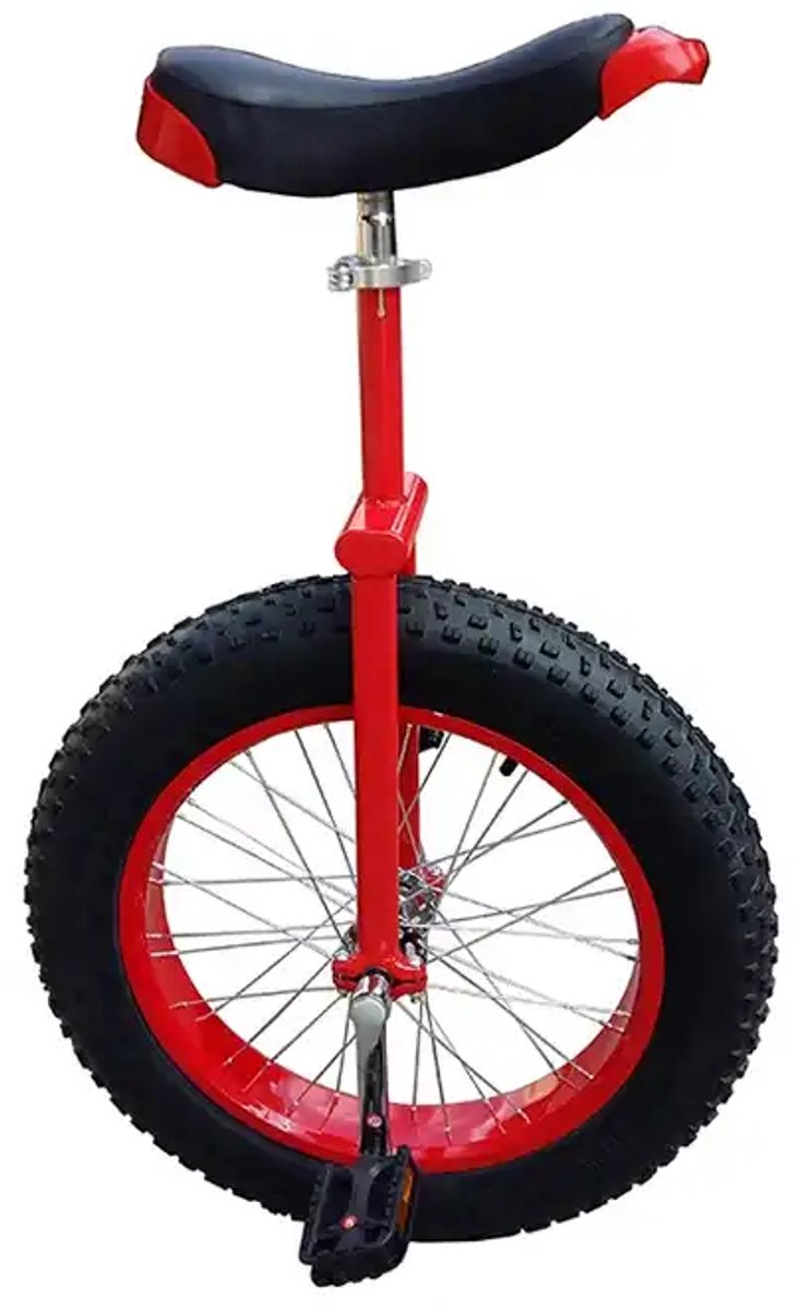 Funsport All terrain Eenwieler 20 Rood met brede band voor trial rijden