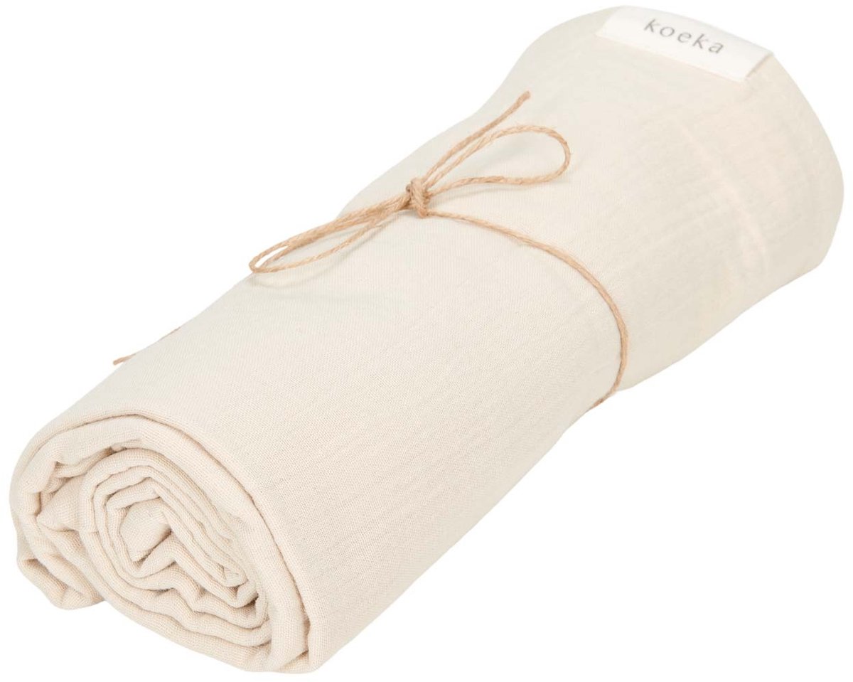 Koeka hydrofiel swaddle Faro warm white 75x75