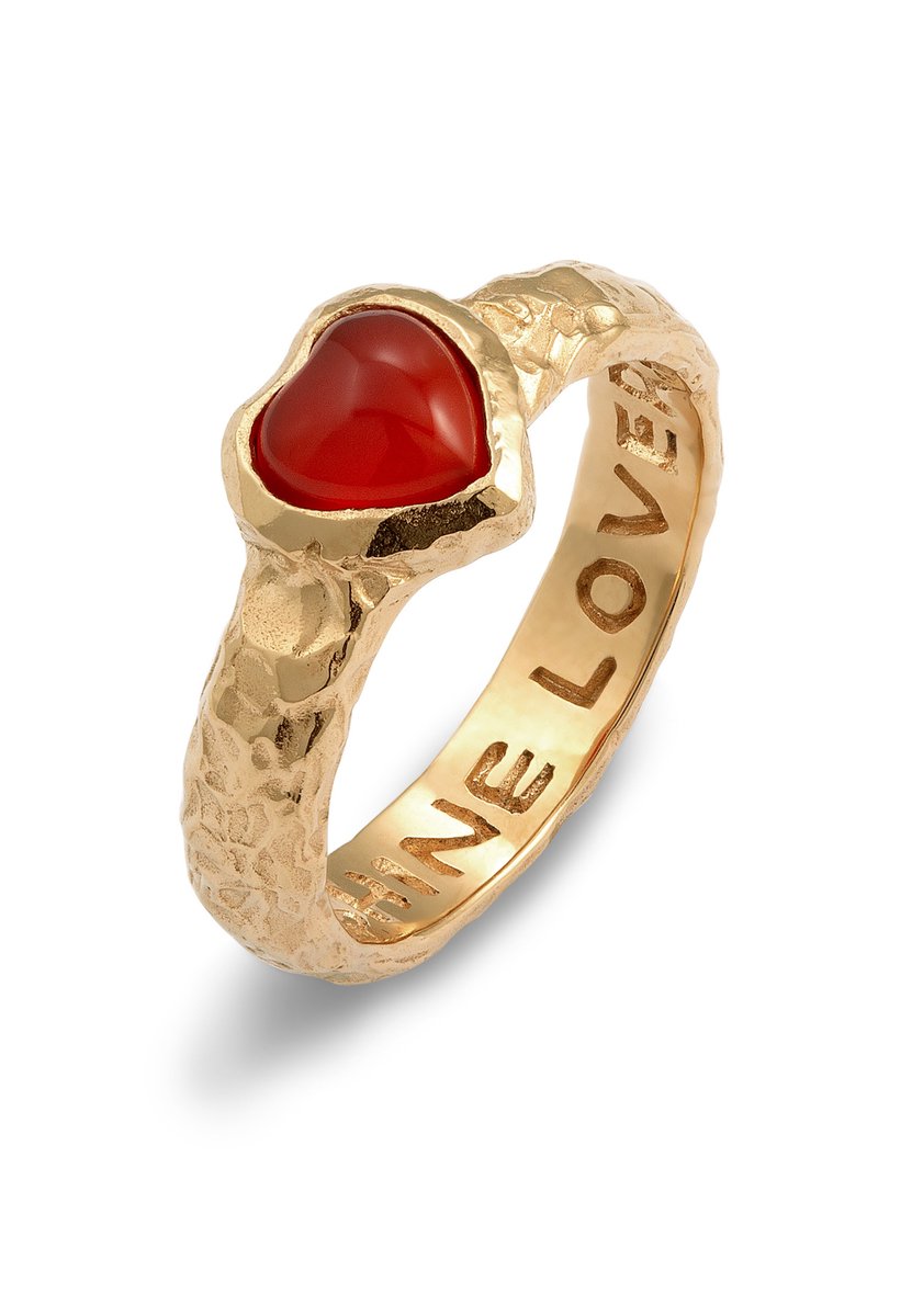 Haze & Glory - Ring - Herz Onyx Rot 925 Sterling Silber - Heart Over Heels -