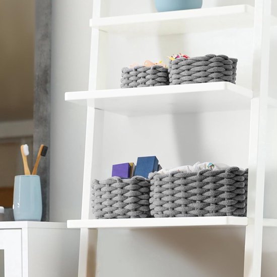 Lot De 4 Paniers De Rangement Tressés En Corde De Coton Naturel - Empilables, Écologiques Et Polyvalents Pour Chambre D'Enfant, Salle De Bain Ou Salon