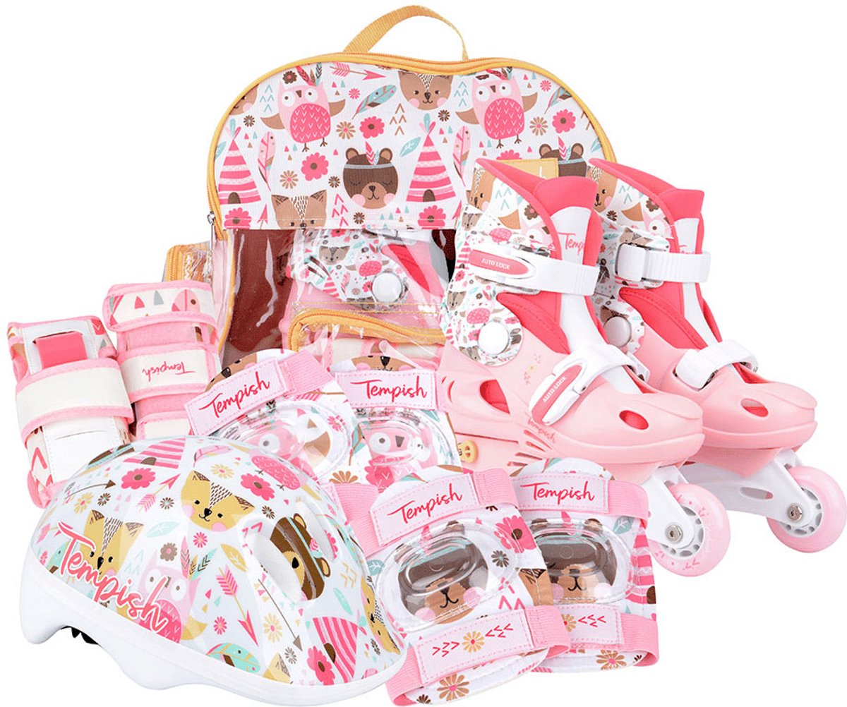 Tempish Baby Skate Set Wild Kinder Skeelers – Inline Skates Set – Verstelbaar Roze