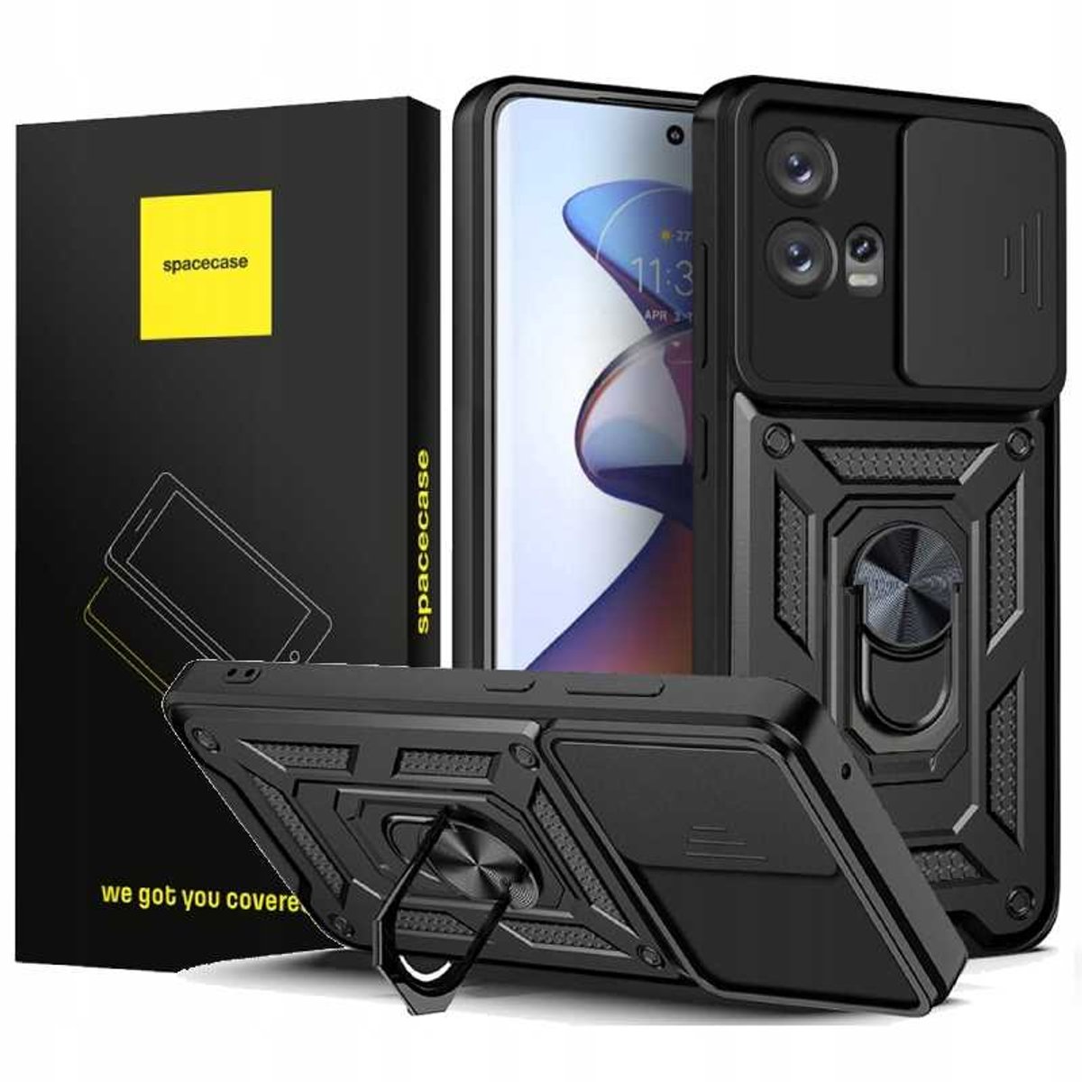 Spacecase Koffer Voor Motorola Edge 30 Fusion Zwart