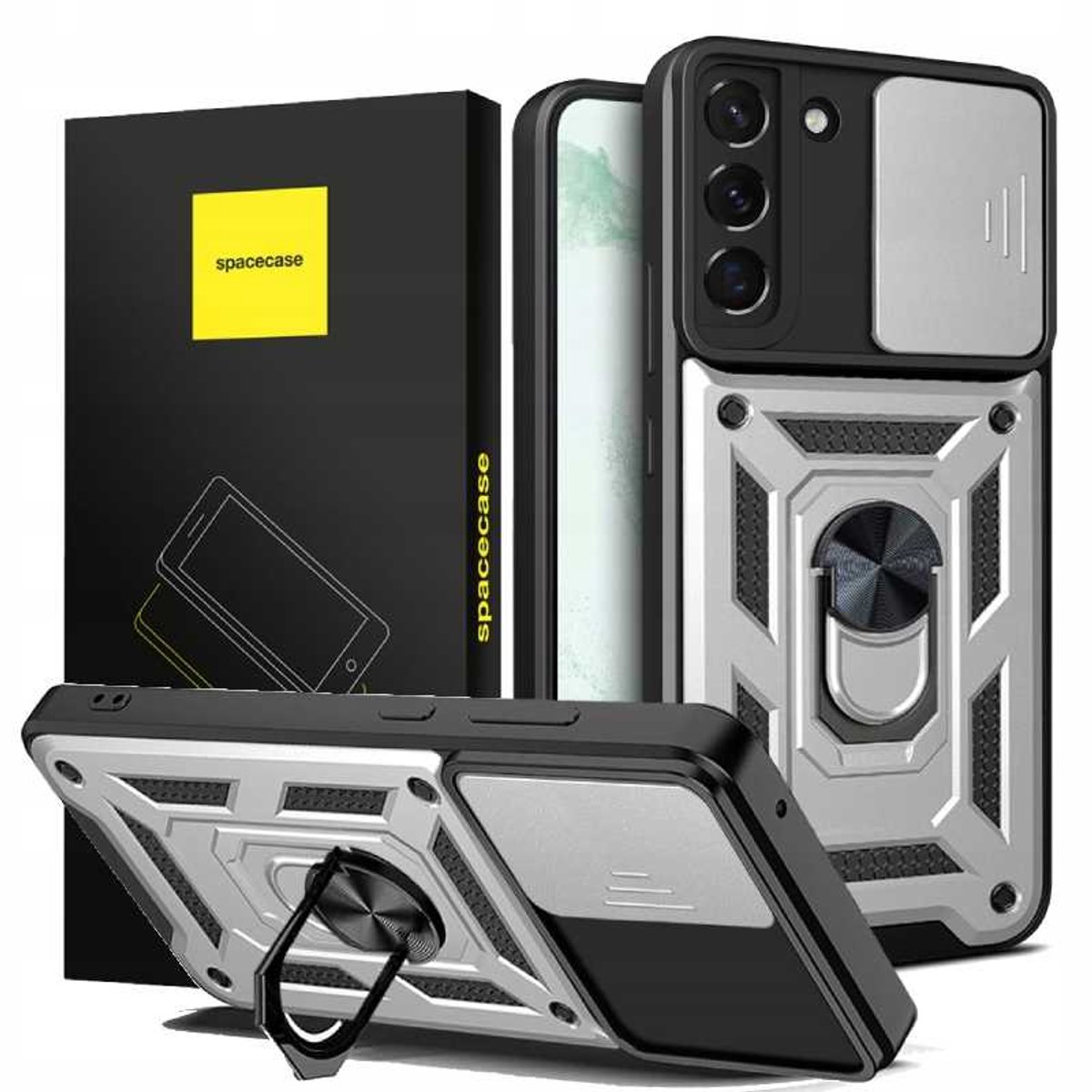 Spacecase Case Cover Galaxy S22 Zilver Voor Samsung S22