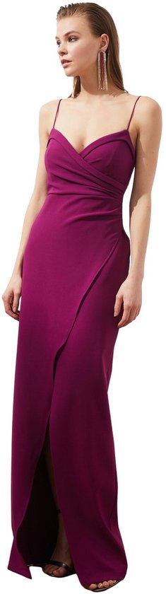 Trendyol Robe de soirée et de bal standard à double boutonnage pour femme