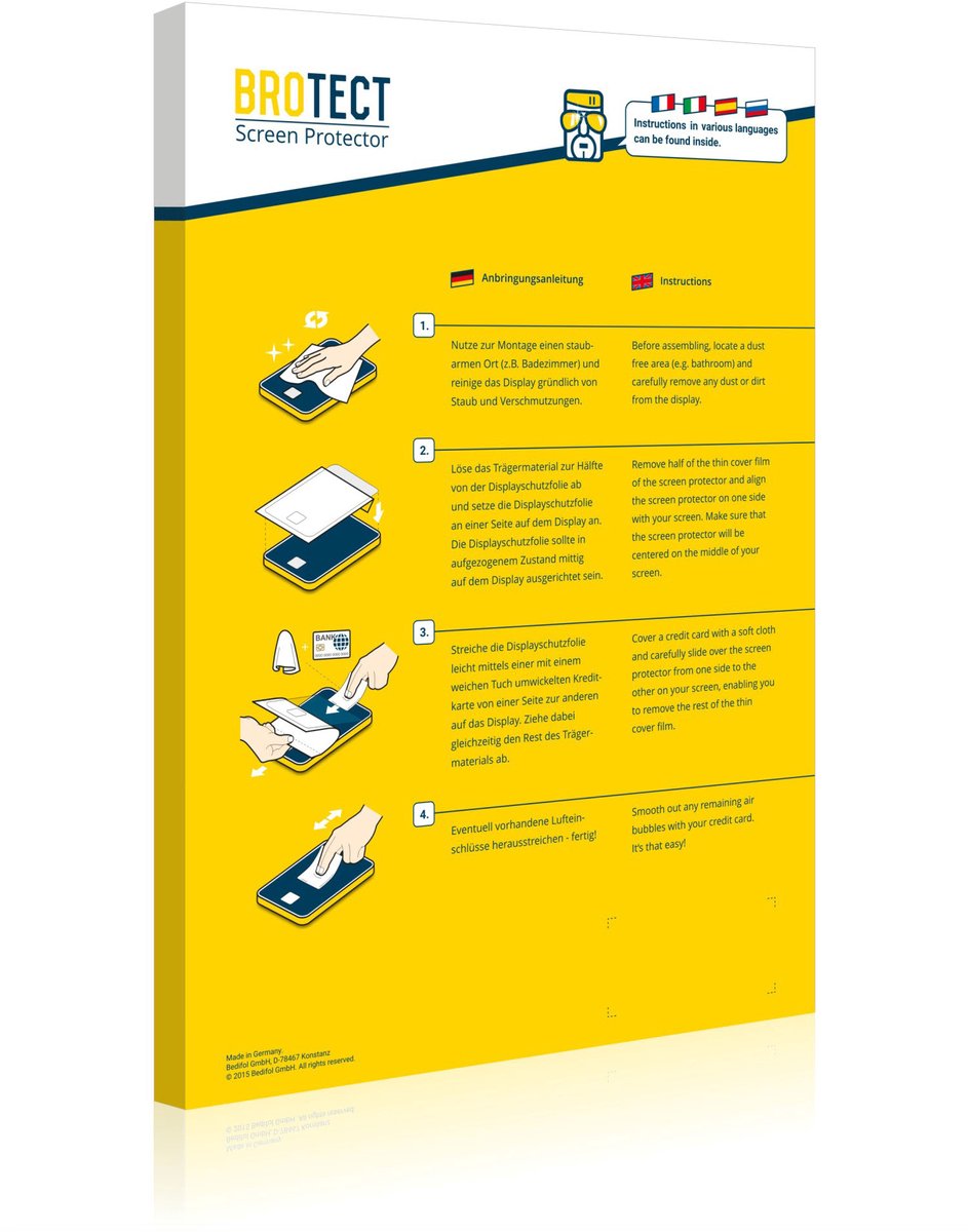 2X LG G Pad IV 8.0 Film Protecteur En Verre 9H Verre Trempé Protection