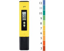 Professionele pH-tester - PH Meter Water Quality Tester - automatische kalibratiefunctie en meetbereik van 0,00-14,00 - Geschikt Voor draagbare aquariums, hydrocultuur, zwembaden en meetbereik - geel（1stuk）