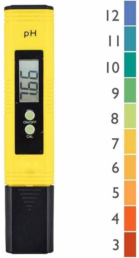 Professionele pH-tester - PH Meter Water Quality Tester - automatische kalibratiefunctie en meetbereik van 0,00-14,00 - Geschikt Voor draagbare aquariums, hydrocultuur, zwembaden en meetbereik - geel（1stuk）