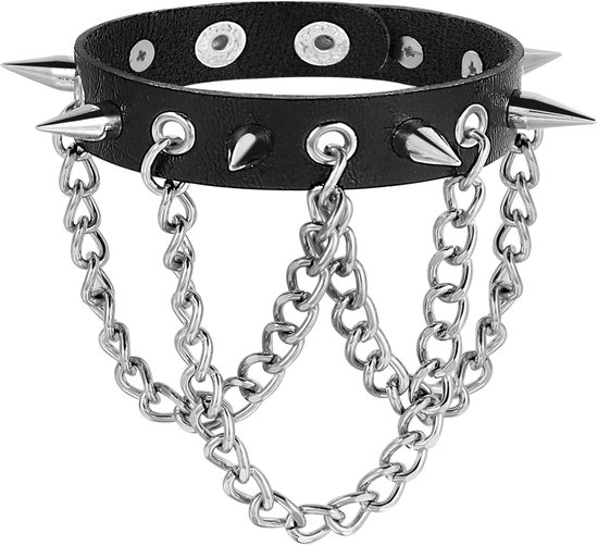 Gothic Star Hanger Klinknagel Choker Vrouwen Punk Lederen Neckalce Sexy Sieraden kopen vanaf een prijs van 2.81