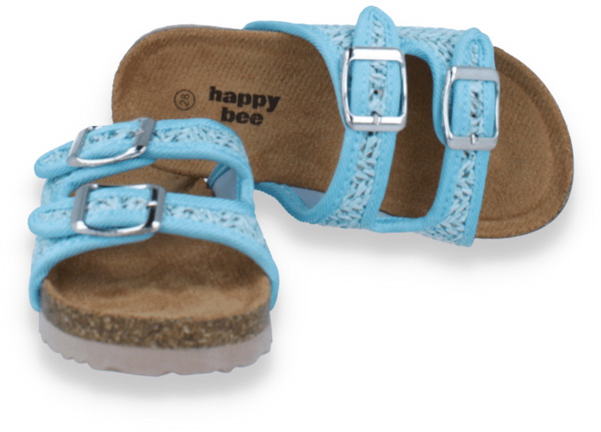 Happy Bee Meisjes Slipper | Blauw | Maat: 34