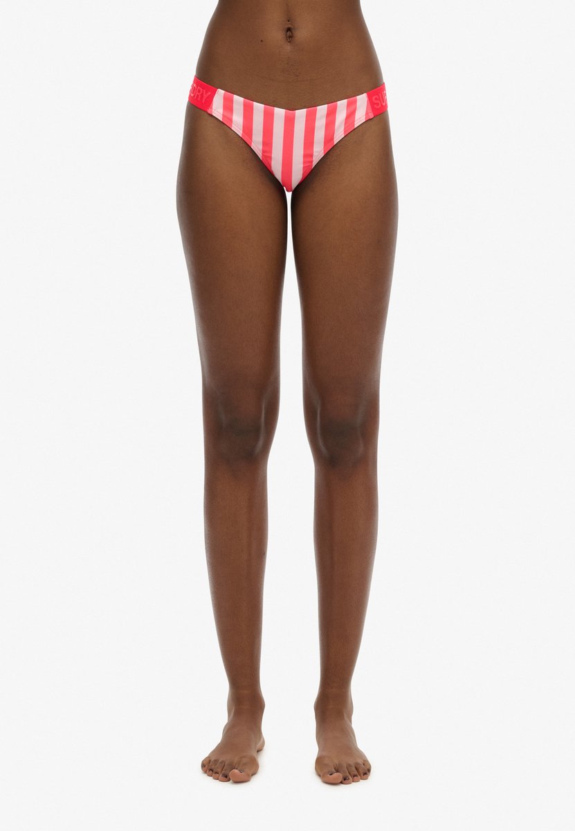 Superdry Cheeky bikinibroekje met strepen Dames Badpakken Roze