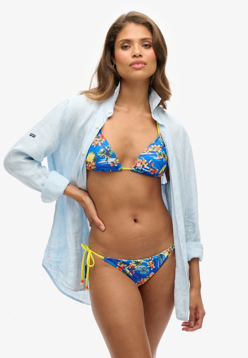 Superdry Triangelbikinitop met koordjes Dames Badpakken Blauw