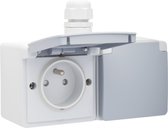New Hydro double prise murale pour jardin, garage - GRIS - NIKO (1 entrée)