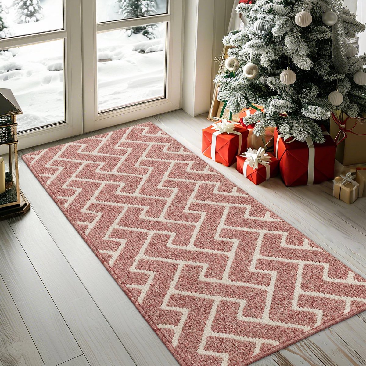 My Ninki ® Stijlvolle en Functionele Deurmat voor Binnen en Buiten, 50 x 120 cm, Antislip en Waterdicht in Donkerroze