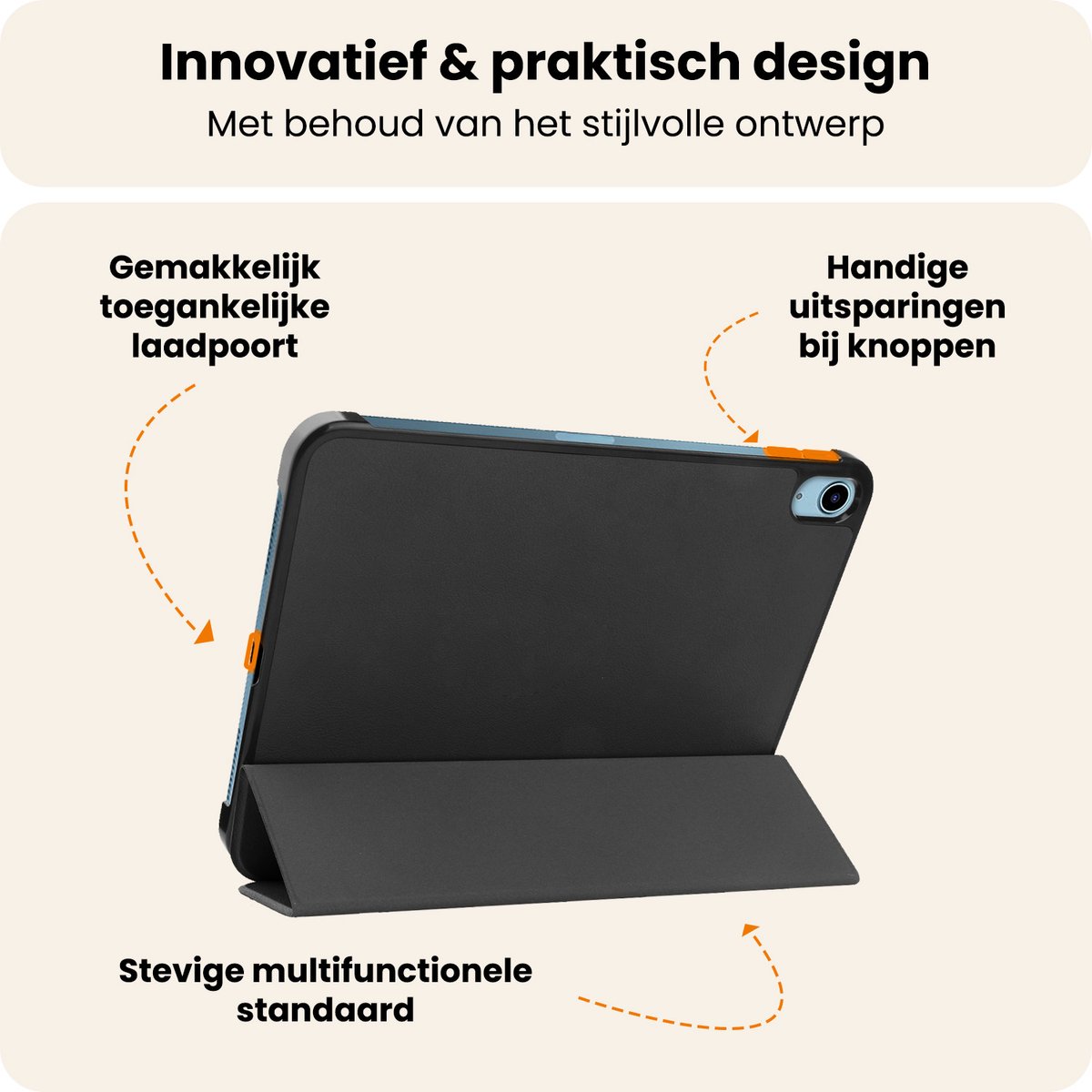 Hoesje - Geschikt voor Apple iPad A16/A18 (2025/2026) - 11 inch (11e & 12e generatie) - Dun & Stevig - Trifold Bookcase - Hard Cover - Hardcover Book Case - Tablet Hoes - Zwart – foto 5