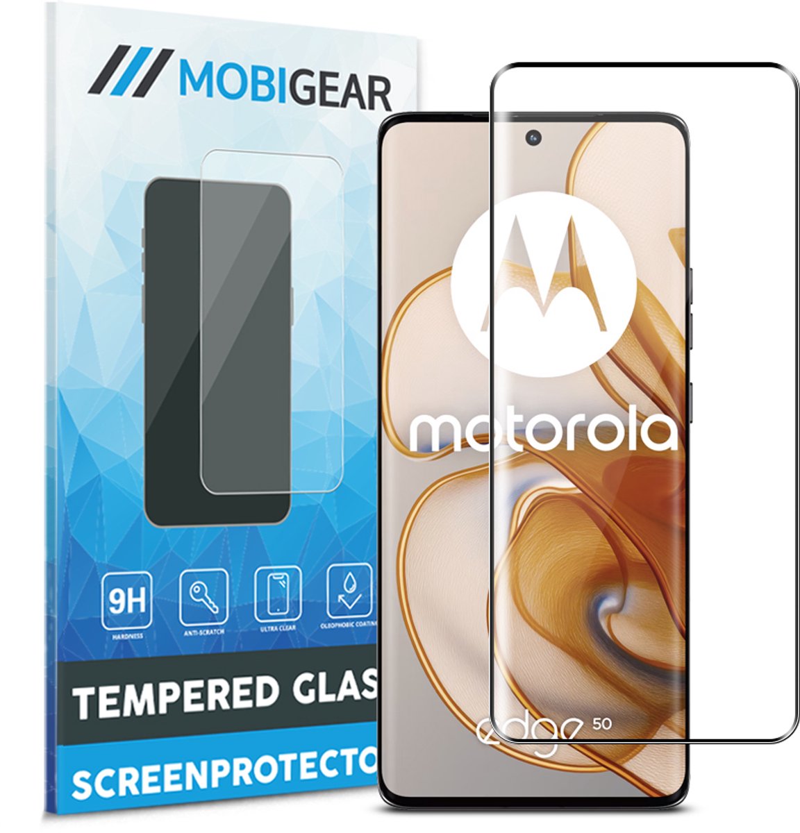 Mobigear Screenprotector geschikt voor Motorola Edge 50 Glazen | Mobigear Premium Screenprotector - Case Friendly