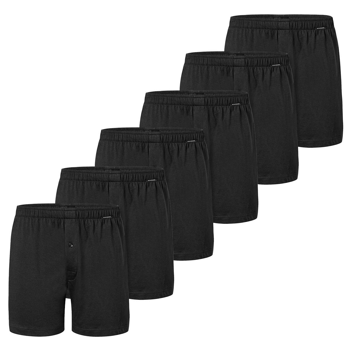 Schiesser Heren boxershort 6 pack Singel-Jersey
