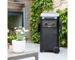 Barbecook E-Luca elektrische barbecue met inklapbare zijtafels zwart 121.4x60.3x112.3cm