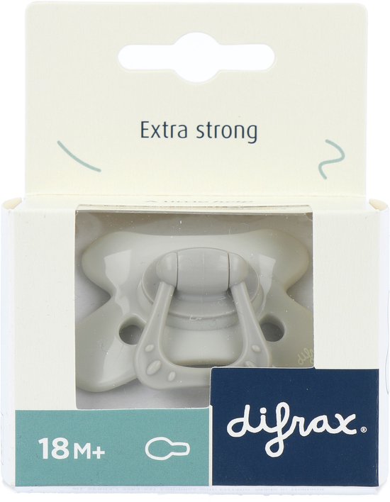 Difrax Fopspeen Natural 20+ mnd Grijs van Difrax — afbeelding 5