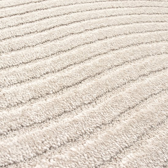 le tapis Everest - tapis moderne à poils courts pour salon et chambre à coucher avec effet haut-bas, effet 3D, haute densité de poils et agréablement doux, Beige, 120 x 170