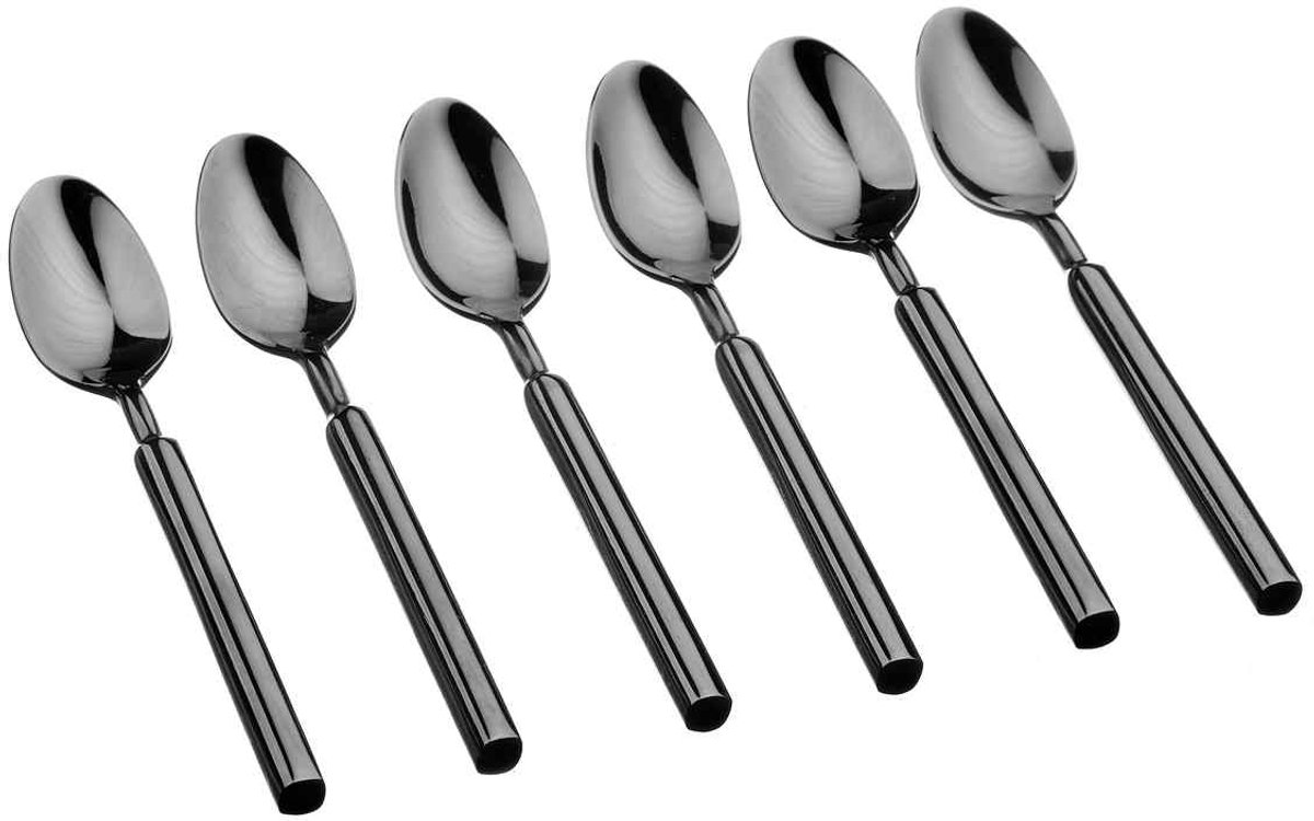 Set van 6 Kleine lepels VIGGO - Zwart